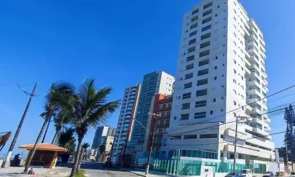 Oportunidade - frente mar - apto novo de 2 dorm(s), sendo 1 suíte, 1 vaga em mongaguá.