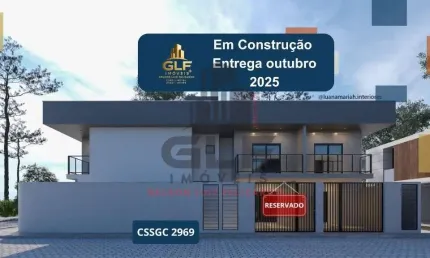 Casa sobrado geminada à venda na cidade de itapema/sc no bairro morretes, com 2 suítes e 1 vaga de garagem. bem localizado perto da praia de itapema