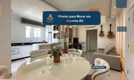 Apartamento novo e pronto para morar na cidade de itapema/sc no bairro morretes, com 2 suítes e 1 vaga de garagem, com lazer completo. bem localizado.