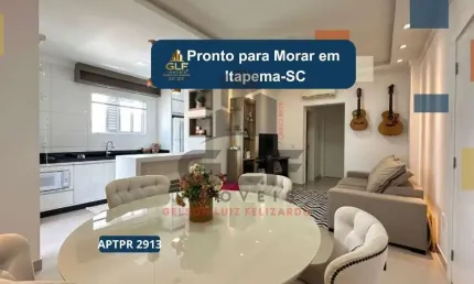 Apartamento novo e pronto para morar na cidade de itapema/sc no bairro morretes, com 2 suítes e 1 vaga de garagem, com lazer completo. bem localizado.