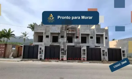 Casa sobrado em construção em itapema/sc no sertão do trombudo, com 90m², 2 suítes e 1 vaga de garagem. 35m² de terraço