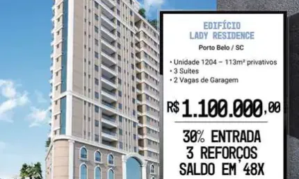 Apartamento com 3 quartos à venda no Balneário Perequê, Porto Belo 