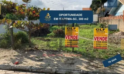 Barbada terreno a venda na cidade de itapema/sc no bairro alto são bento, com metragem de 300 m² sendo 12 x 25. oportunidade de investimento