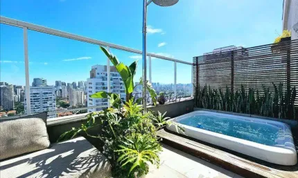 Cobertura com 3 dormitórios à venda, 230 m² por r$ 4.400.000,00 - brooklin - são paulo/sp