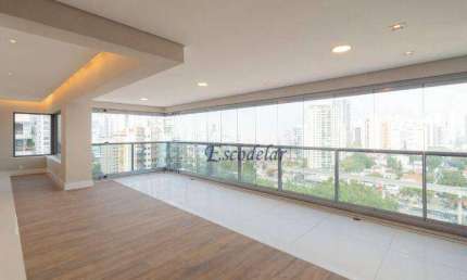 Apartamento com 3 dormitórios para alugar, 192 m² por R$ 26.668,00/mês - Campo Belo - São Paulo/SP