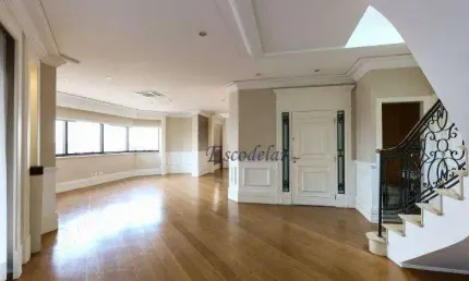 Cobertura com 4 dormitórios para alugar, 546 m² por r$ 35.176,11/mês - campo belo - são paulo/sp