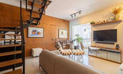 Apartamento Duplex com 2 dormitórios para alugar, 105 m² por R$ 14.890,00/mês - Brooklin Novo - São Paulo/SP