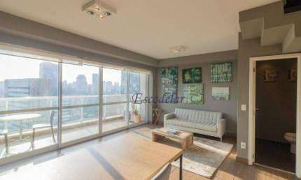Apartamento Duplex com 1 dormitório para alugar, 89 m² por R$ 8.830,00/mês - Brooklin - São Paulo/SP