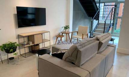 Apartamento com 1 quarto sendo suíte máster, 3 banheiros e 2 vagas para alugar, 85 m² por R$ 15.500/mês - Jardim Paulista - São Paulo/SP