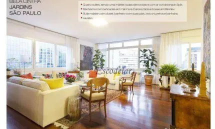 Apartamento com 4 dormitórios à venda, 293 m² por r$ 4.600.000,00 - jardins - são paulo/sp