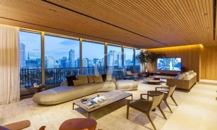 Cobertura duplex 4, quartos, 4 suítes, 8 vagas, a venda no itaim bibi no eixo da faria lima.