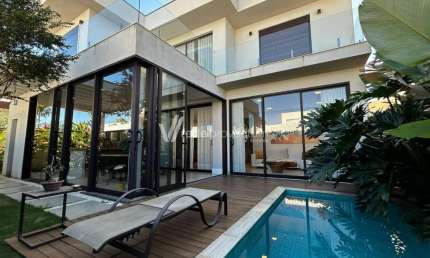 Casa em condomínio fechado com 4 quartos para alugar na Avenida Carlos Diaulas Serpa, 220, Loteamento Parque dos Alecrins, Campinas, 320 m2 por R$ 17.000