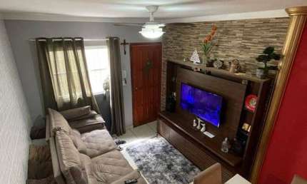 Casa de condomínio à venda em Praia Grande, Tude Bastos, com 2 quartos, 75,00m²