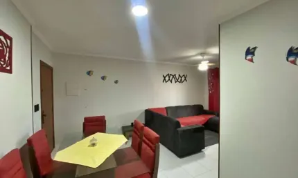 Apartamento à venda em praia grande, guilhermina, com 3 quartos, 100m²