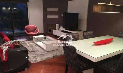 Apartamento todo mobiliado e equipado com 3 dormitórios à venda, 158 m² por R$ 1.596.000 - Brooklin Paulista - São Paulo/SP