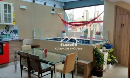 Vende cobertura, 145m², com piscina e churrasqueira na Vila Andrade.