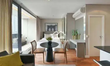 Vende apartamento mobiliado, alto padrão, com renda, na Vila Nova Conceição.