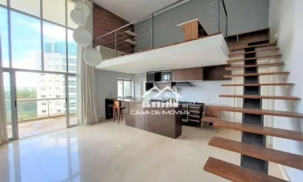 Aluga apartamento com 157m², pé direito duplo, 2 suítes, 3 vagas e parque privativo, no Panamby.