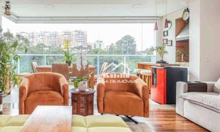 Vende lindíssimo apartamento em condomínio clube no Panamby com 129m² e varanda gourmet.