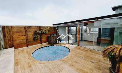 Vende linda cobertura com piscina, churrasqueira e 3 suítes na Vila Andrade.