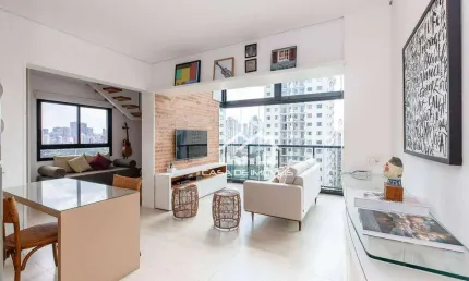 Lindo apartamento duplex à venda na Vila Olímpia, em condomínio novo.