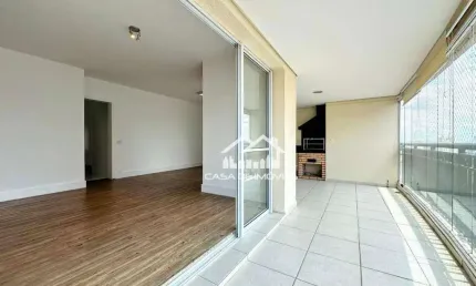Vende apartamento com 178m², 3 suítes, varanda com churrasqueira, 3 vagas e depósito, no brooklin.