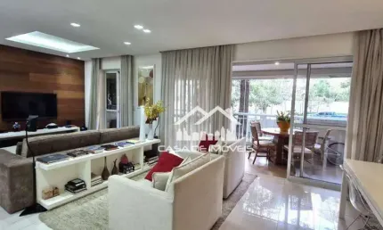 Vende apartamento com 122m², 3 suítes, 2 vagas e ótimo lazer, na Vila Andrade.