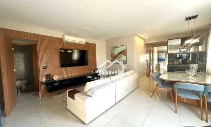 Vende apartamento com 140m², 3 dormitórios, 2 vagas e lazer, próximo a praia, na Pompéia.