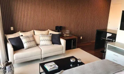 Aluga apartamento tipo studio, com 41m², mobiliado, 1 vaga, lazer completo, no Brooklin