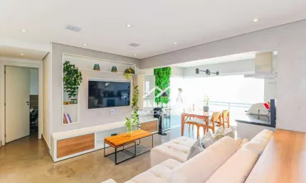 Vende apartamento com 67m², mobiliado, com 1 suíte e 1 vaga, no Brooklin