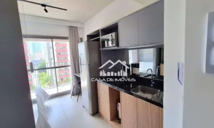 Aluga apartamento tipo studio com 20m², mobiliado, ao lado do metrô santa cruz