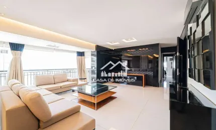 Aluga apartamento com 178m², varanda gourmet, 3 suítes e 3 vagas, no Brooklin