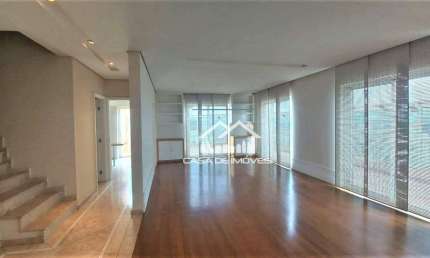 Aluga cobertura duplex com 460m², piscina, churrasqueira, 4 suítes e 5 vagas, na Vila Andrade.