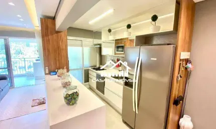 Vende apartamento de 96m², com 3 dormitórios sendo 1 suíte, 2 vagas, varanda gourmet e lazer