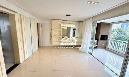 Aluga apartamento de 128m², 3 dormitórios, 1 suíte, 2 vagas e varanda gourmet, na Vila Andrade.