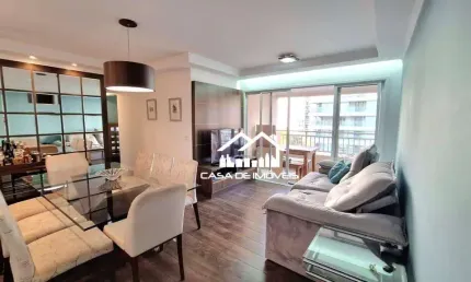 Aluga apartamento com 96m², 3 dormitórios, 1 suíte, 2 vagas e varanda gourmet, no brooklin
