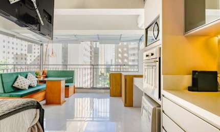 Estúdio de alto padrão em Moema: Apartamento Versátil, Funcional e Ideal para Investir e Morar!