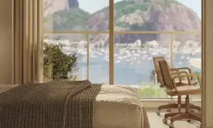 Apartamento de 3 quartos com suíte e varanda vista pão de açúcar e cristo em botafogo