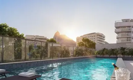 Lindo apartamento em Botafogo VISTA  CRISTO com 82 m2 com suíte e varanda