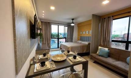 Excelente flat mobiliado localizado na praia de porto de galinhas, com com 25,80m², Cupe Summer - REF 4445