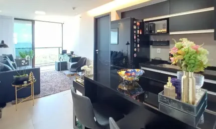 Excelente apartamento frente mar localizado em barra de Jangada, com 61,44m² de área útil.