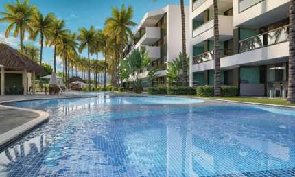 Excelente apartamento de 2 quartos, varanda localizado na praia dos Carneiros. Não Perca!!