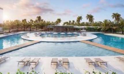 Excelente apartamento com varanda, 2 quartos e piscina na Praia dos Carneiros.