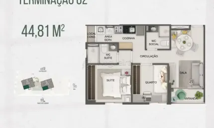 Flow Boa Viagem | Localização Excelente | Perfeito pra morar e investir | 44 e 47m²