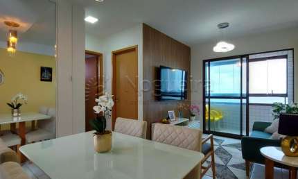 Excelente apartamento MOBILIADO em Candeias com 40,13m² de área útil, 1 quarto, vista mar, com estrutura de lazer completa