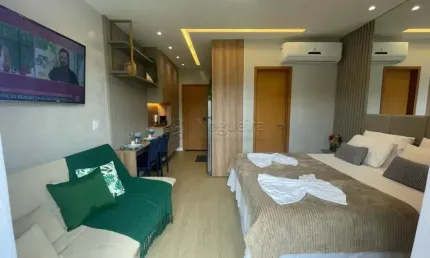Flat com 1 quarto à venda na Avenida Portuaria, 7, Praia de Muro Alto, Ipojuca, 26 m2 por R$ 450.000