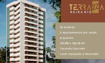 Terrazza Beira Rio: Seu Novo Lar à Beira do Capibaribe! com 4 quartos em Madalena - Recife