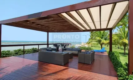 Excelente apartamento mobiliado localizado na praia de Muro Alto com 63,90m² de área útil.