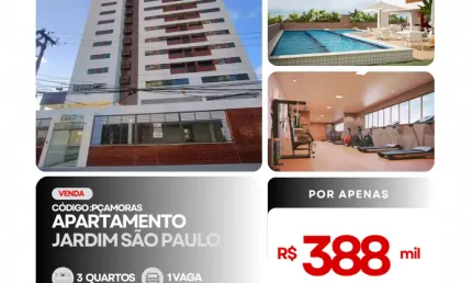 Apartamento com 03 quartos em jardim são paulo-recife/pe