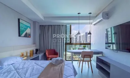 Rooftop 470| padrão moura dubeux | ideal para moradia ou investimento | flat mobiliado